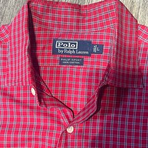 Polo by Ralph Lauren Red Plaid Men's Shirt
